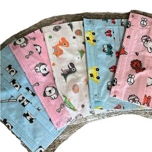 Kids Disposable Face Mask Individually Wrapped Cute Prints 50Pack NEW
